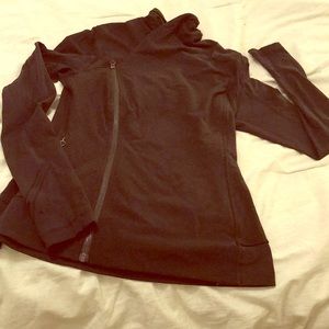 Lululemon Black double diagonal zipper jacket